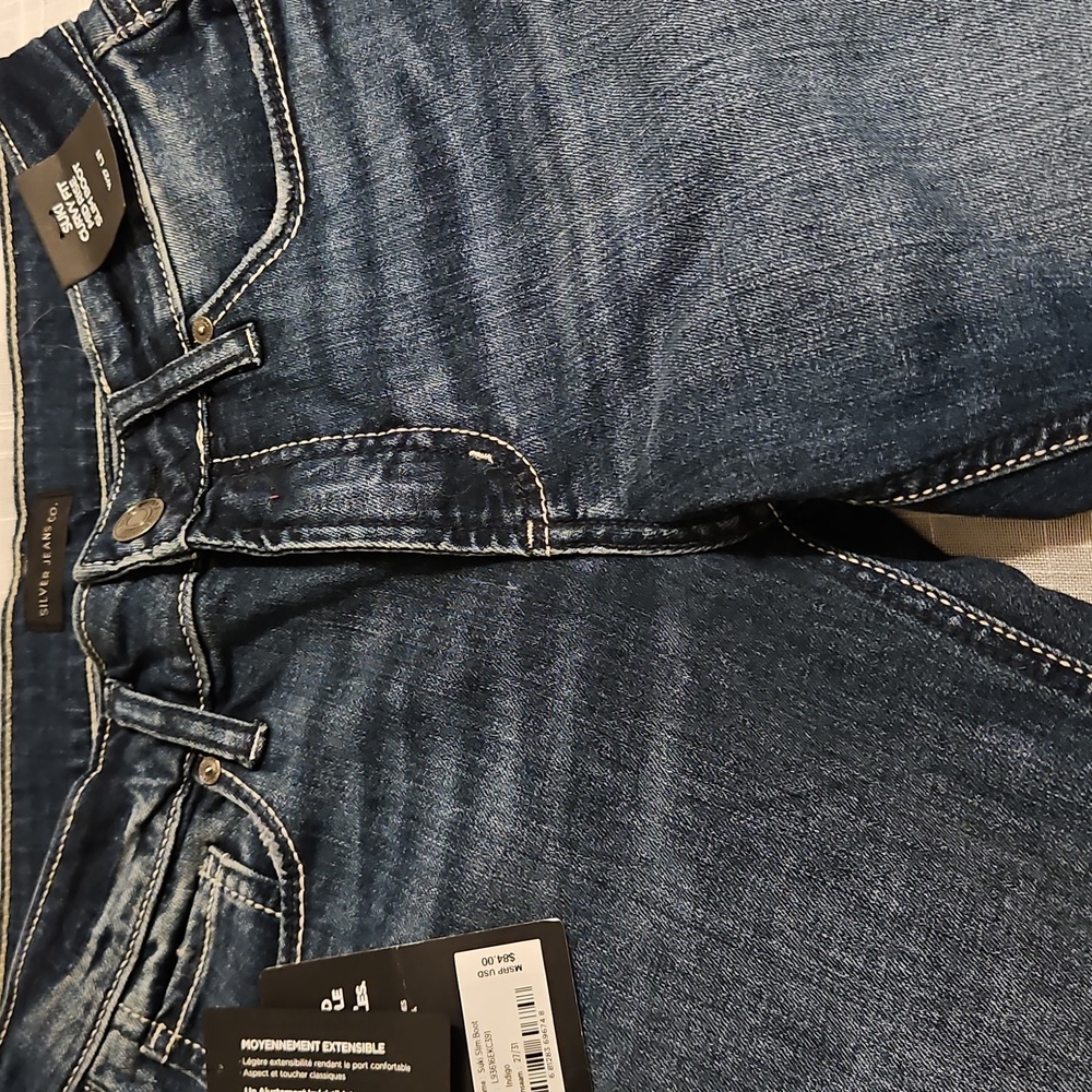 Silver Suki Denim Jeans w27 L31 Mid Rise Slim Boot NWT